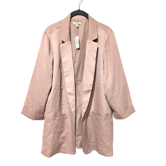 Maurices Blush Pink Satin Blazer Jacket - Picture 1 of 6